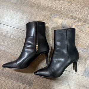 Elegant Black Leather Ankle Boots